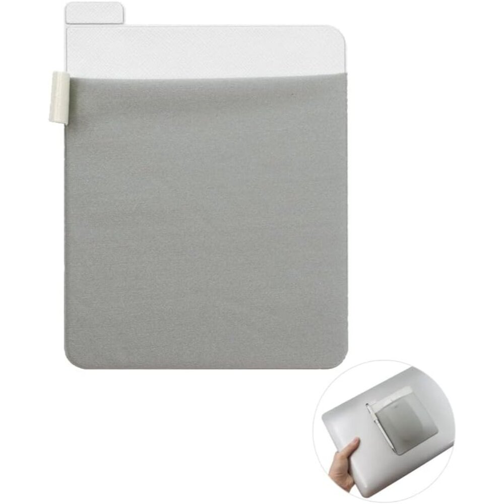 Pocket Pouch for Laptop with Reusable Adhesive,Pouch Holder for Computer Accesso